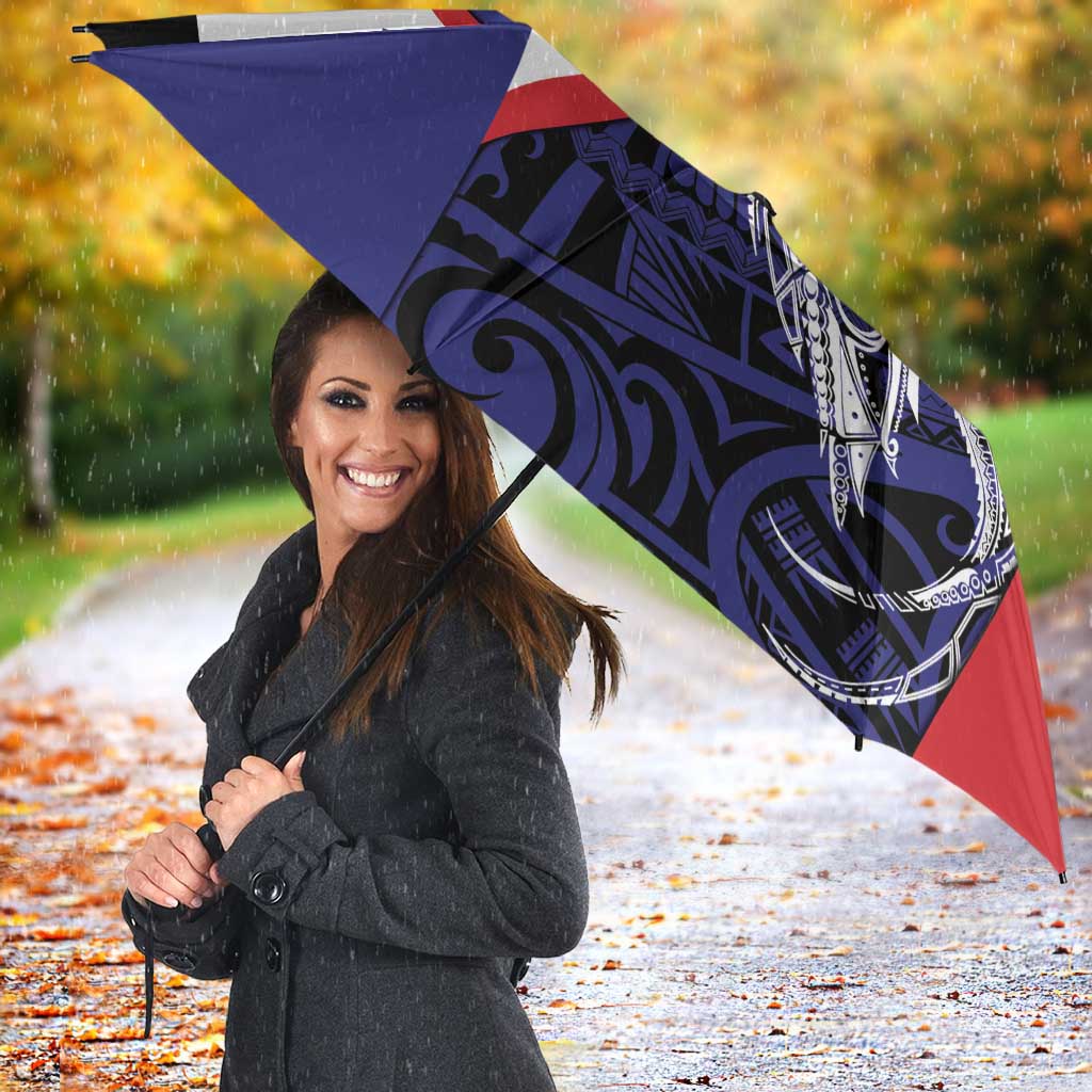 Personalised PNG West New Britain Province Umbrella Bird of Paradise Tattoo Flag Motif - Polynesian Pride