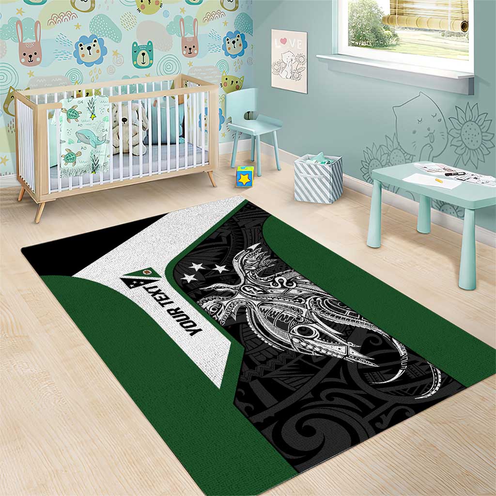 Personalised PNG Western Highlands Province Area Rug Bird of Paradise Tattoo Flag Motif - Polynesian Pride