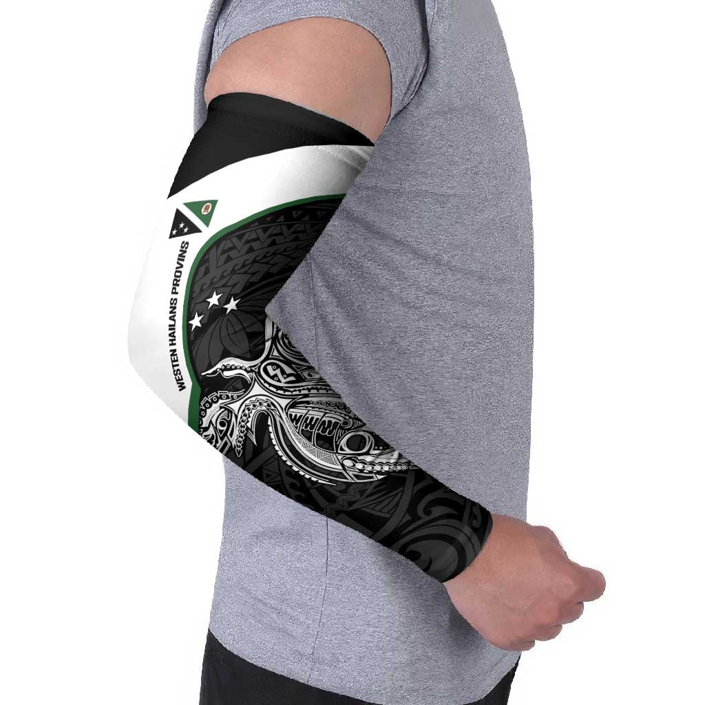 Personalised PNG Western Highlands Province Arm Sleeves Bird of Paradise Tattoo Flag Motif - Polynesian Pride
