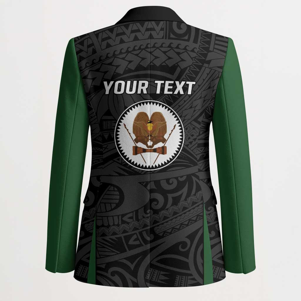 Personalised PNG Western Highlands Province Blazer Bird of Paradise Tattoo Flag Motif - Polynesian Pride