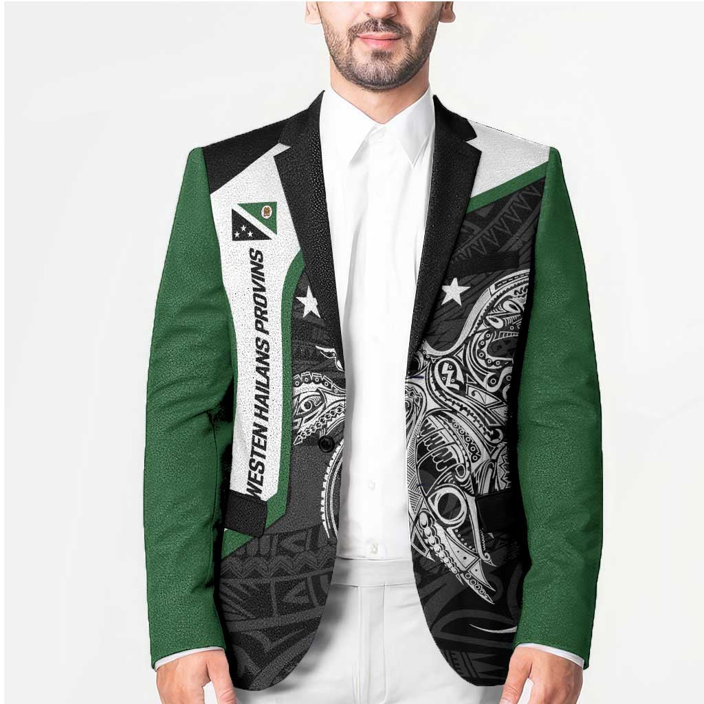 Personalised PNG Western Highlands Province Blazer Bird of Paradise Tattoo Flag Motif - Polynesian Pride