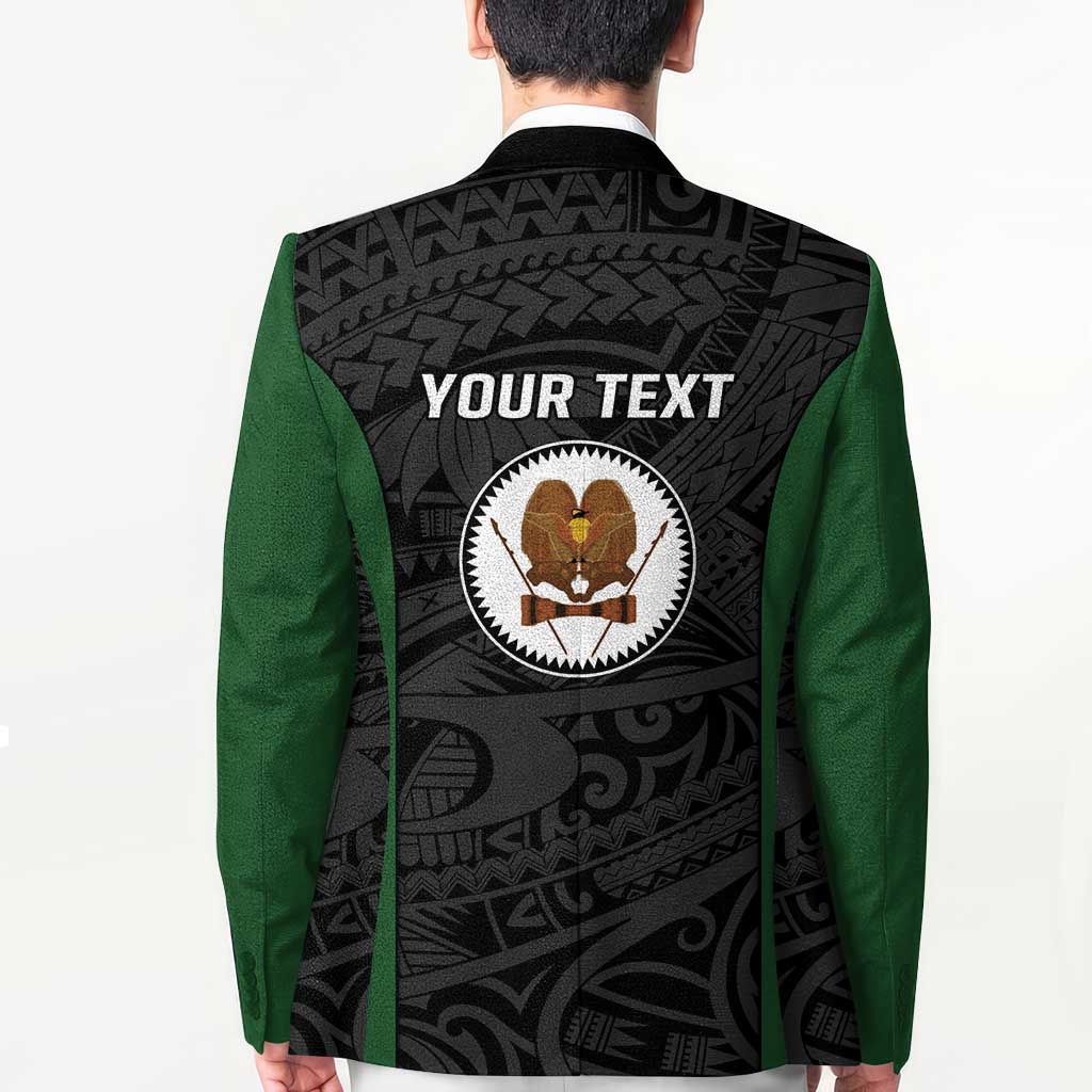 Personalised PNG Western Highlands Province Blazer Bird of Paradise Tattoo Flag Motif - Polynesian Pride