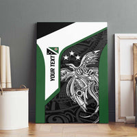 Personalised PNG Western Highlands Province Canvas Wall Art Bird of Paradise Tattoo Flag Motif - Polynesian Pride