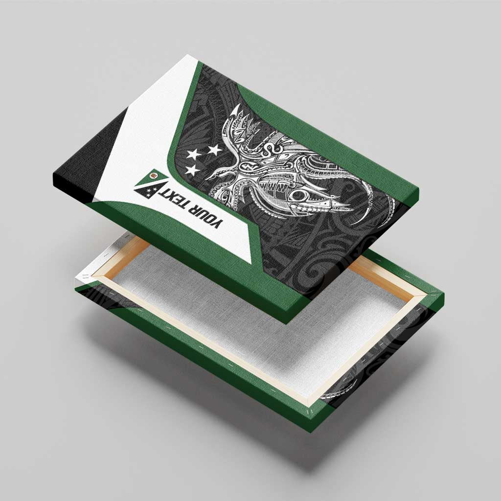 Personalised PNG Western Highlands Province Canvas Wall Art Bird of Paradise Tattoo Flag Motif - Polynesian Pride