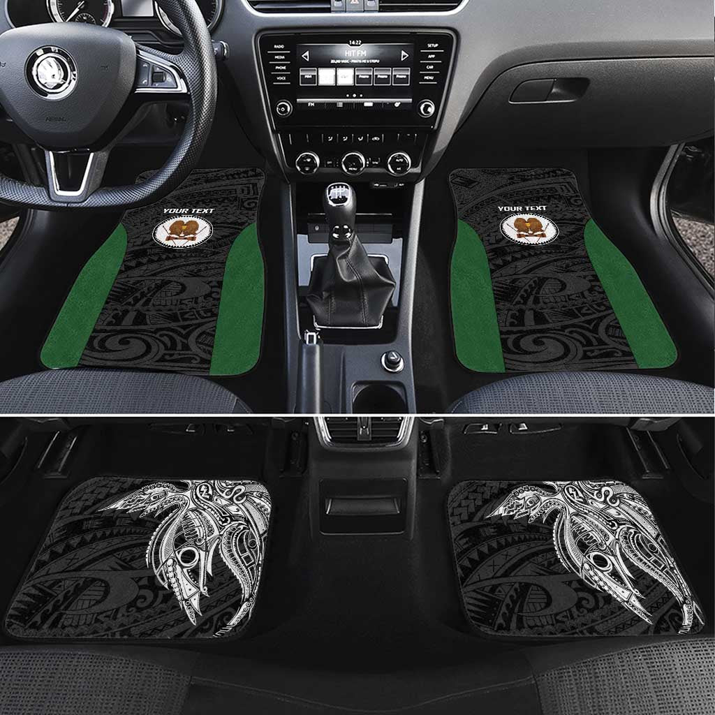 Personalised PNG Western Highlands Province Car Mats Bird of Paradise Tattoo Flag Motif - Polynesian Pride