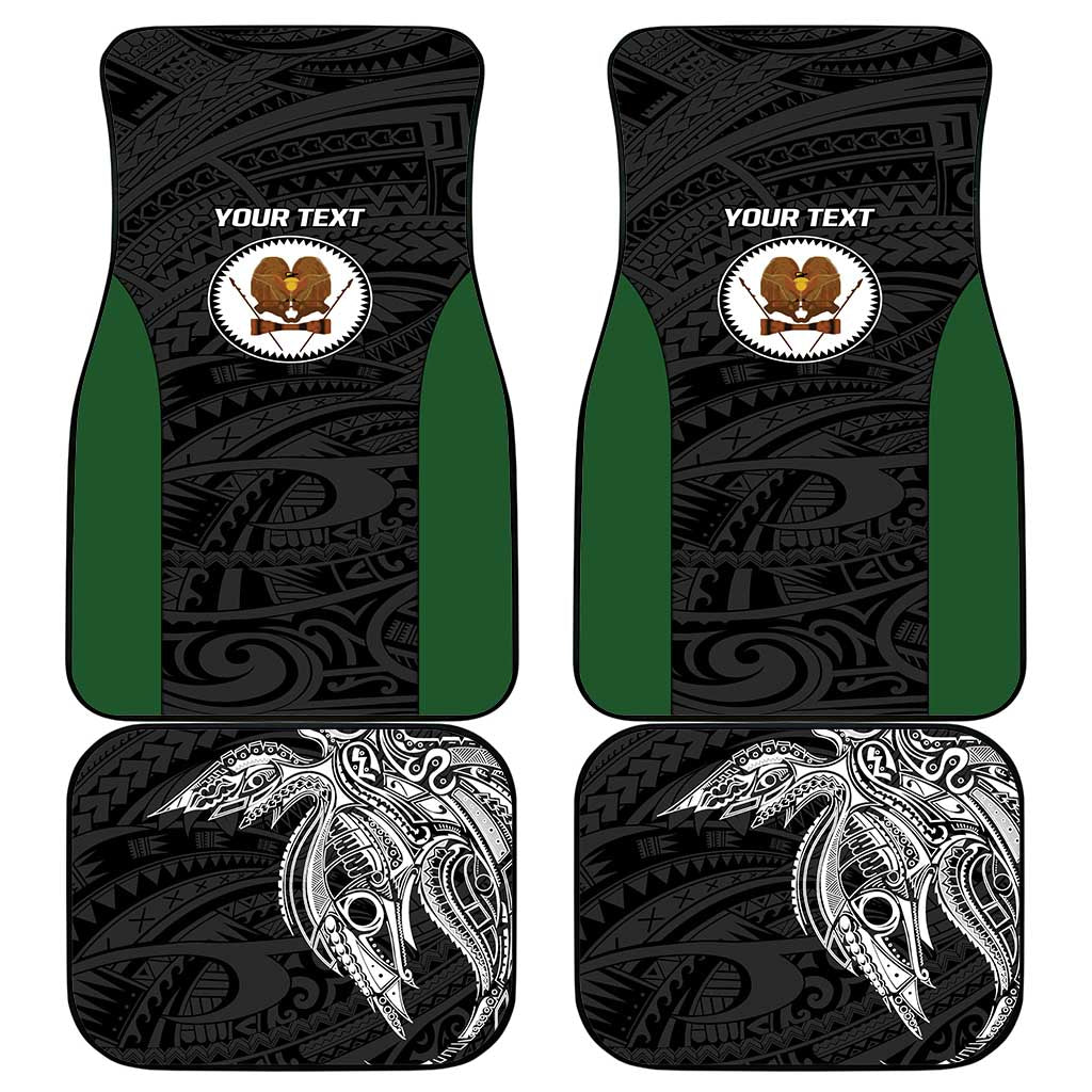 Personalised PNG Western Highlands Province Car Mats Bird of Paradise Tattoo Flag Motif - Polynesian Pride