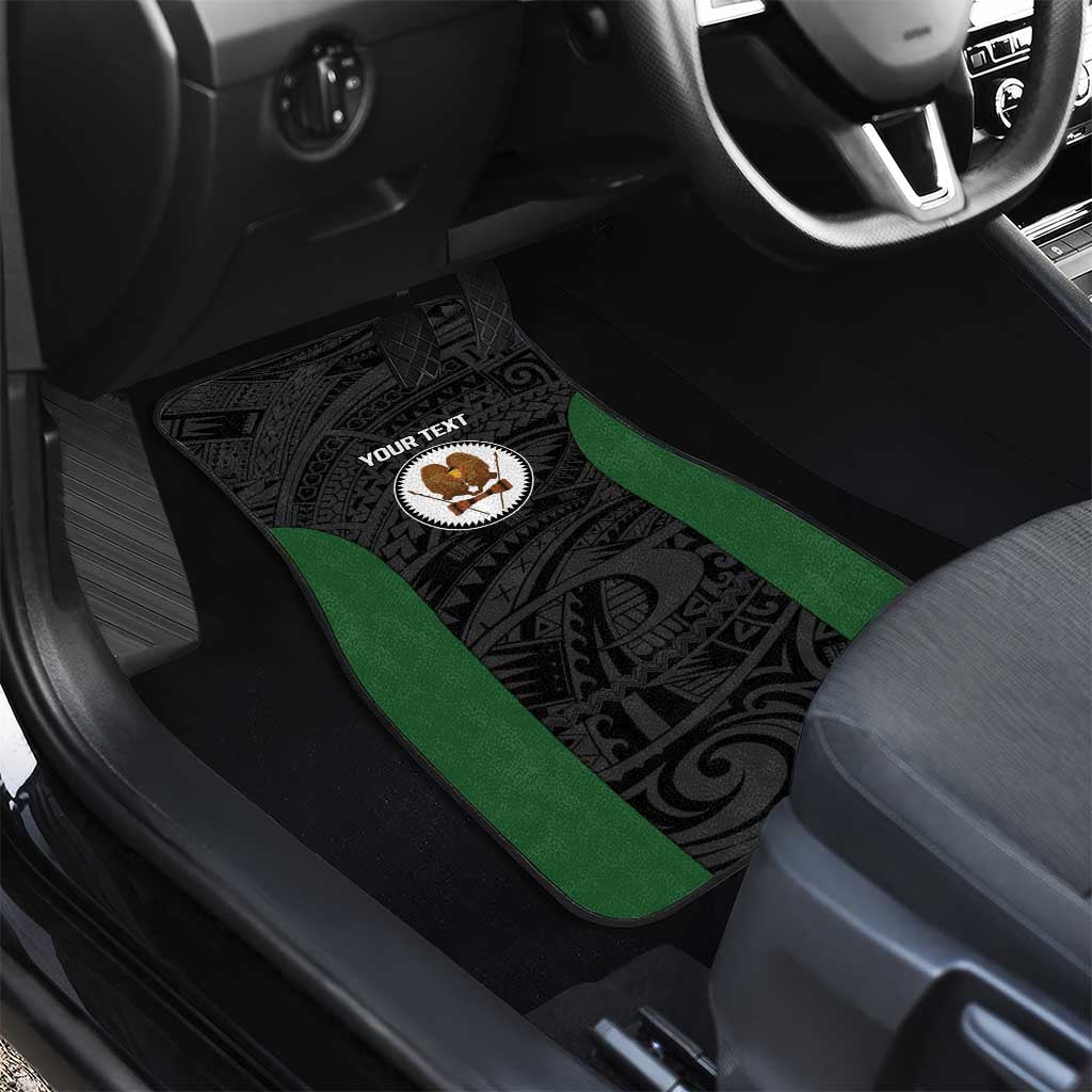 Personalised PNG Western Highlands Province Car Mats Bird of Paradise Tattoo Flag Motif - Polynesian Pride