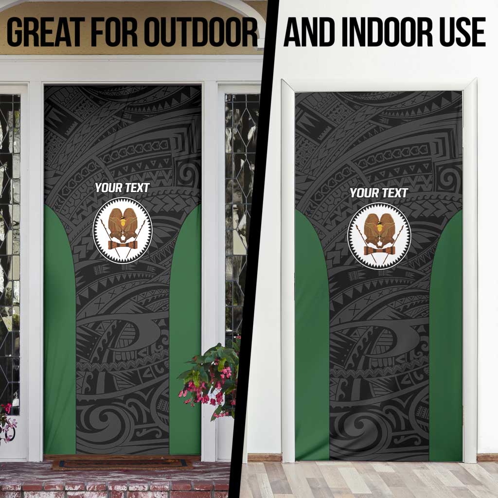 Personalised PNG Western Highlands Province Door Cover Bird of Paradise Tattoo Flag Motif - Polynesian Pride