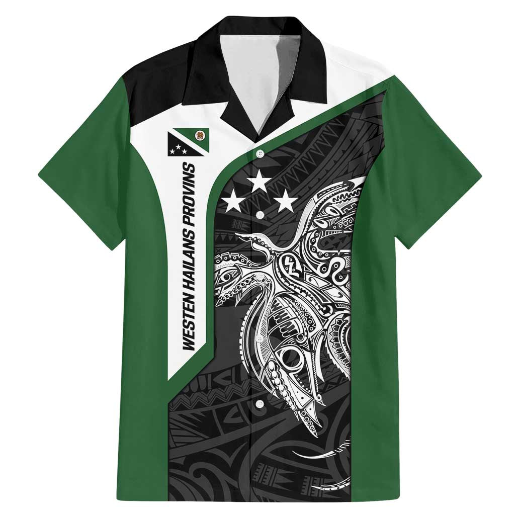 Personalised PNG Western Highlands Province Family Matching Mermaid Dress and Hawaiian Shirt Bird of Paradise Tattoo Flag Motif - Polynesian Pride