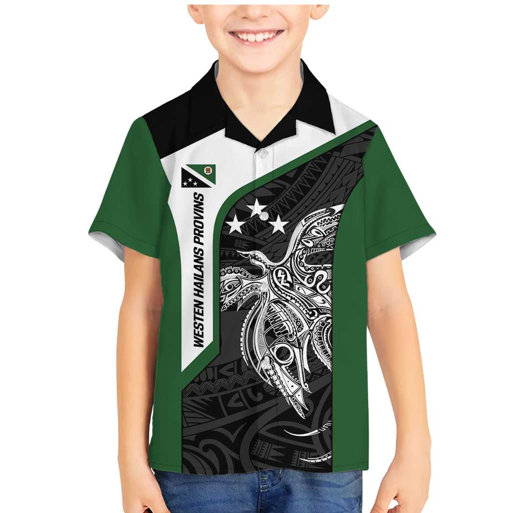 Personalised PNG Western Highlands Province Family Matching Mermaid Dress and Hawaiian Shirt Bird of Paradise Tattoo Flag Motif - Polynesian Pride