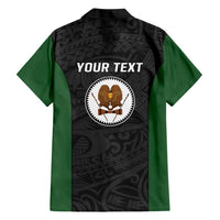 Personalised PNG Western Highlands Province Family Matching Short Sleeve Bodycon Dress and Hawaiian Shirt Bird of Paradise Tattoo Flag Motif - Polynesian Pride