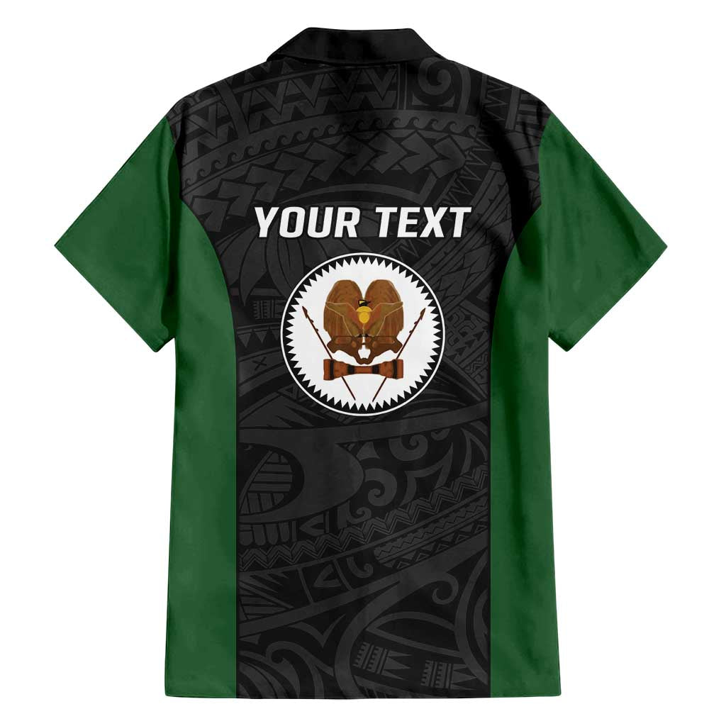 Personalised PNG Western Highlands Province Family Matching Summer Maxi Dress and Hawaiian Shirt Bird of Paradise Tattoo Flag Motif - Polynesian Pride