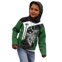 Personalised PNG Western Highlands Province Kid Hoodie Bird of Paradise Tattoo Flag Motif - Polynesian Pride