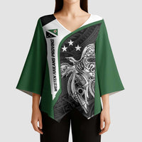 Personalised PNG Western Highlands Province Kimono Sleeve Blouse Bird of Paradise Tattoo Flag Motif - Polynesian Pride