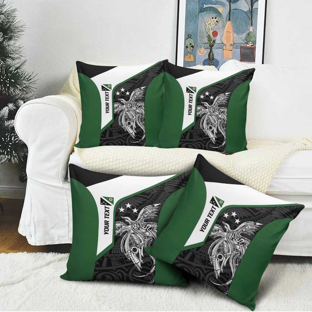 Personalised PNG Western Highlands Province Pillow Cover Bird of Paradise Tattoo Flag Motif - Polynesian Pride