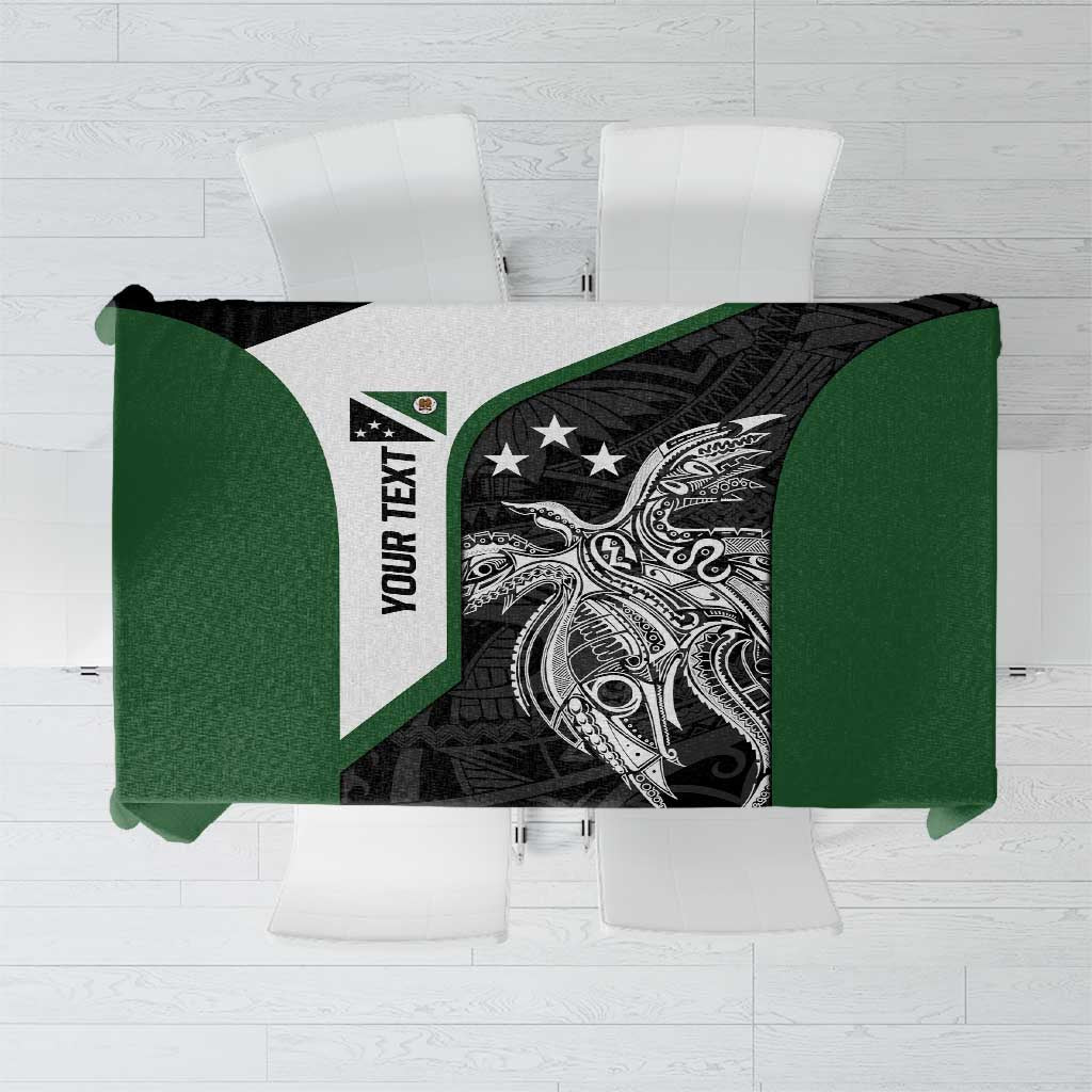 Personalised PNG Western Highlands Province Tablecloth Bird of Paradise Tattoo Flag Motif - Polynesian Pride