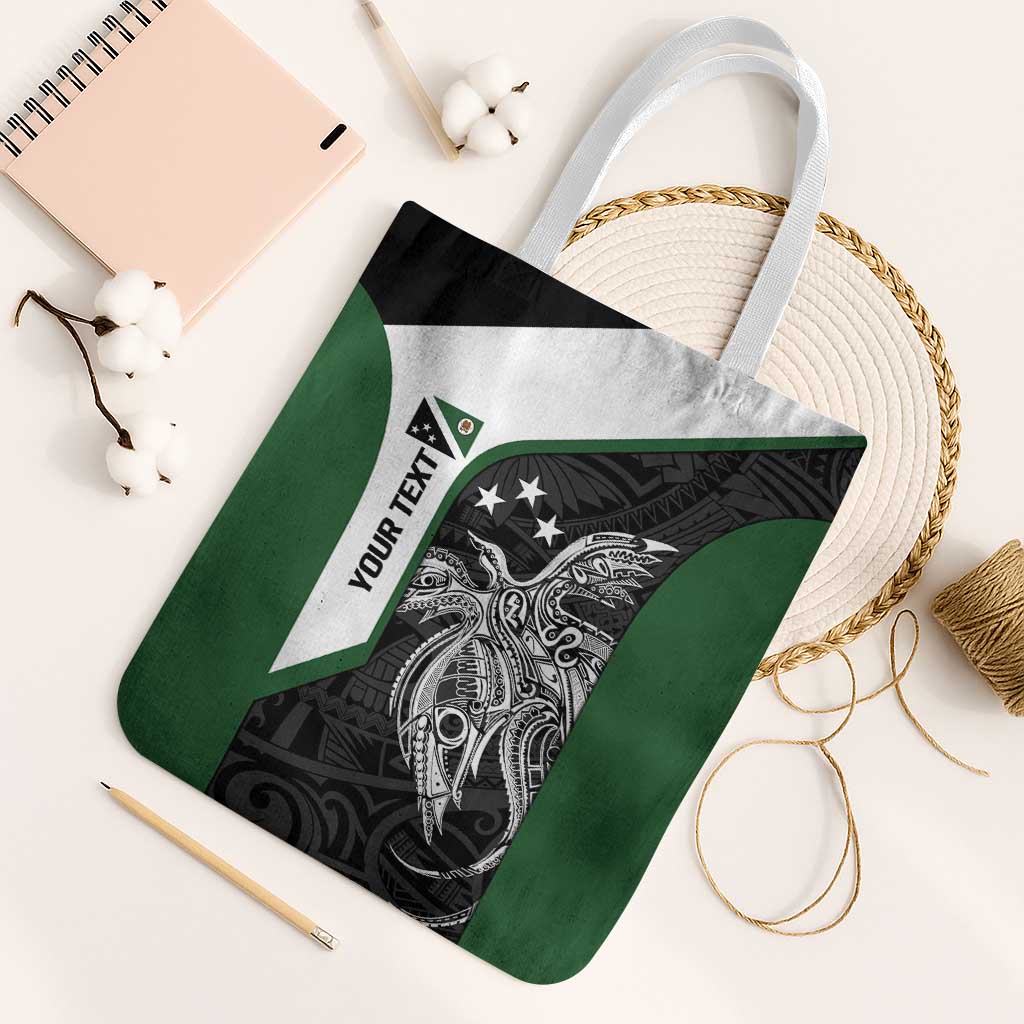 Personalised PNG Western Highlands Province Tote Bag Bird of Paradise Tattoo Flag Motif - Polynesian Pride