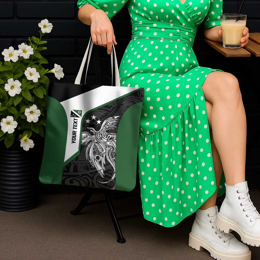 Personalised PNG Western Highlands Province Tote Bag Bird of Paradise Tattoo Flag Motif - Polynesian Pride