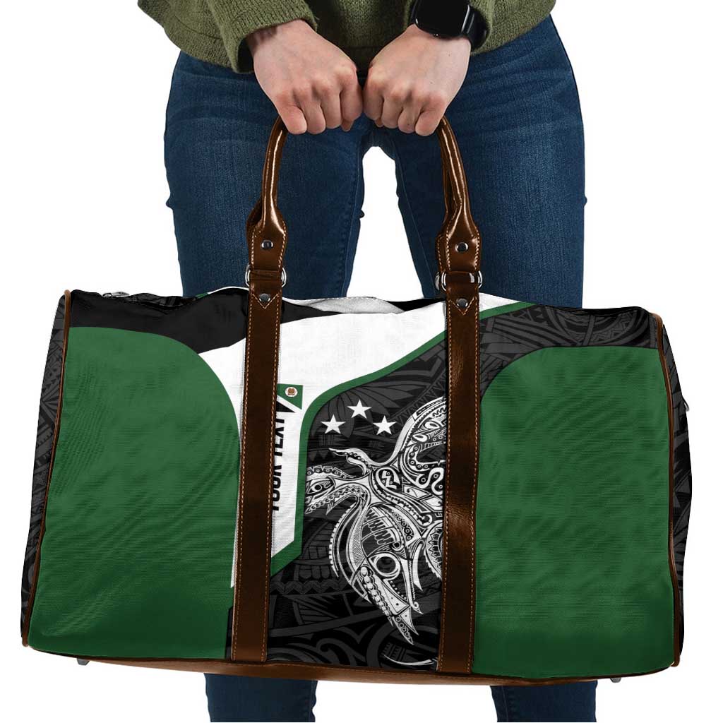 Personalised PNG Western Highlands Province Travel Bag Bird of Paradise Tattoo Flag Motif - Polynesian Pride
