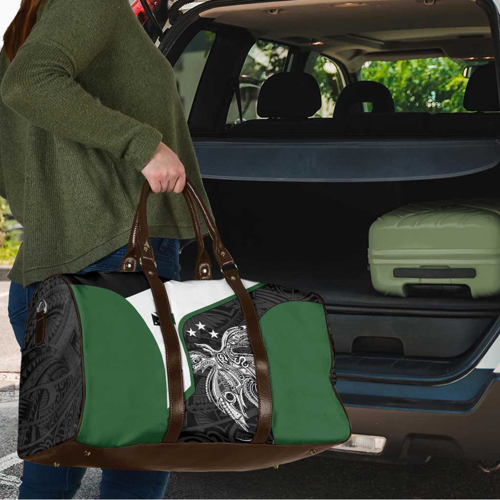 Personalised PNG Western Highlands Province Travel Bag Bird of Paradise Tattoo Flag Motif - Polynesian Pride