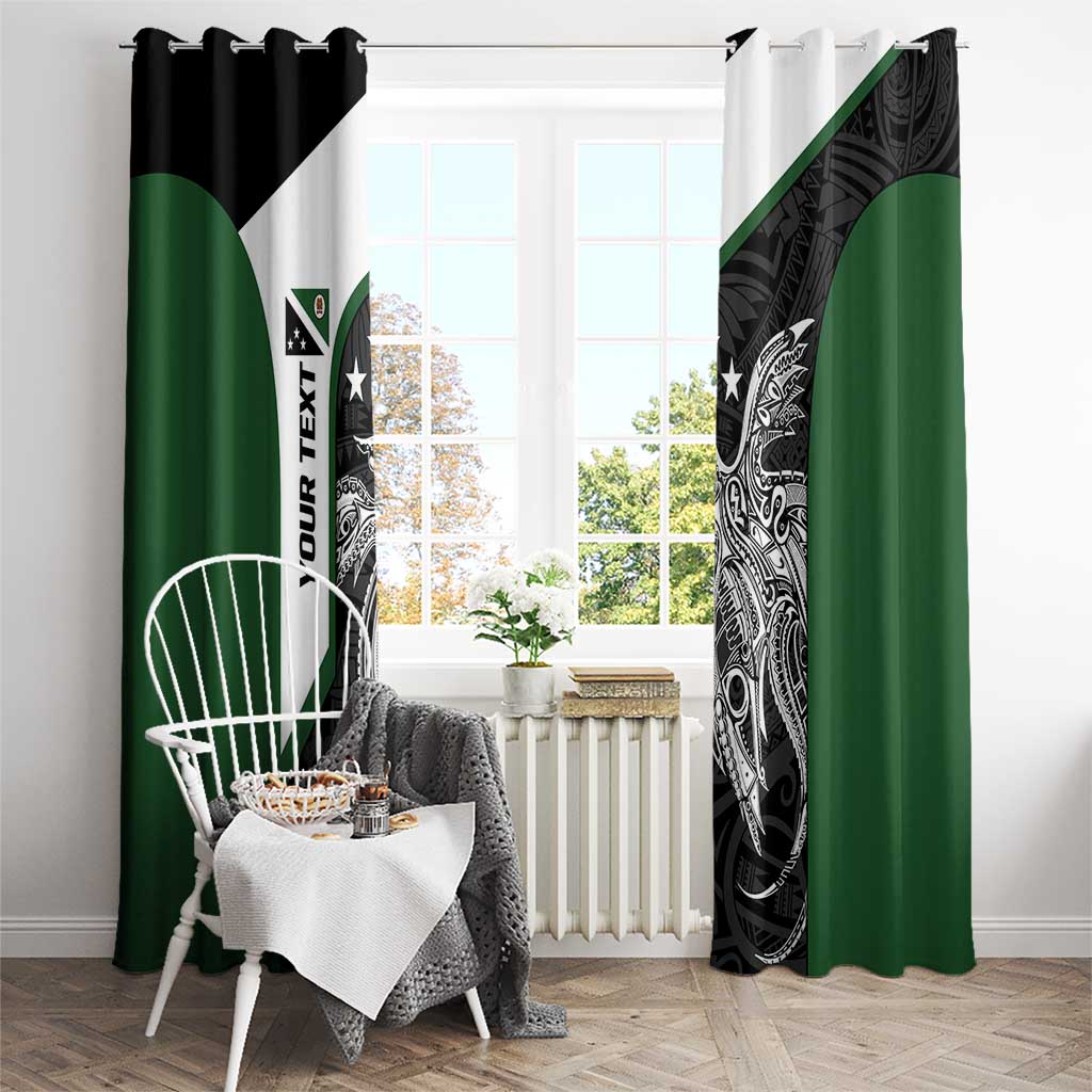 Personalised PNG Western Highlands Province Window Curtain Bird of Paradise Tattoo Flag Motif - Polynesian Pride