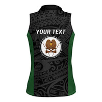 Personalised PNG Western Highlands Province Women Sleeveless Polo Shirt Bird of Paradise Tattoo Flag Motif LT9 - Polynesian Pride