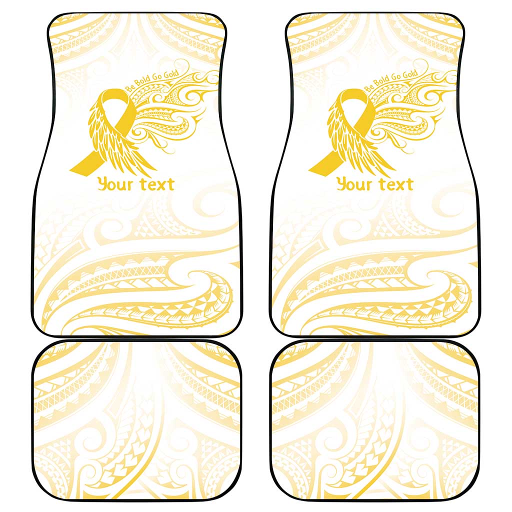 Be Bold Go Gold Polyneisan Ribbon Childhood Personalised Car Mats