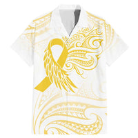 Be Bold Go Gold Polyneisan Ribbon Childhood Personalised Family Matching Mermaid Dress and Hawaiian Shirt