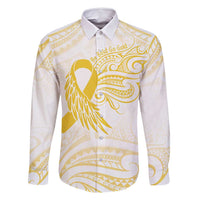 Be Bold Go Gold Polyneisan Ribbon Childhood Personalised Family Matching Mermaid Dress and Hawaiian Shirt