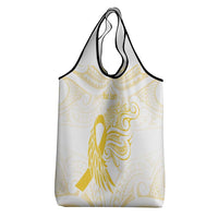 Be Bold Go Gold Polyneisan Ribbon Childhood Personalised Grocery Bag