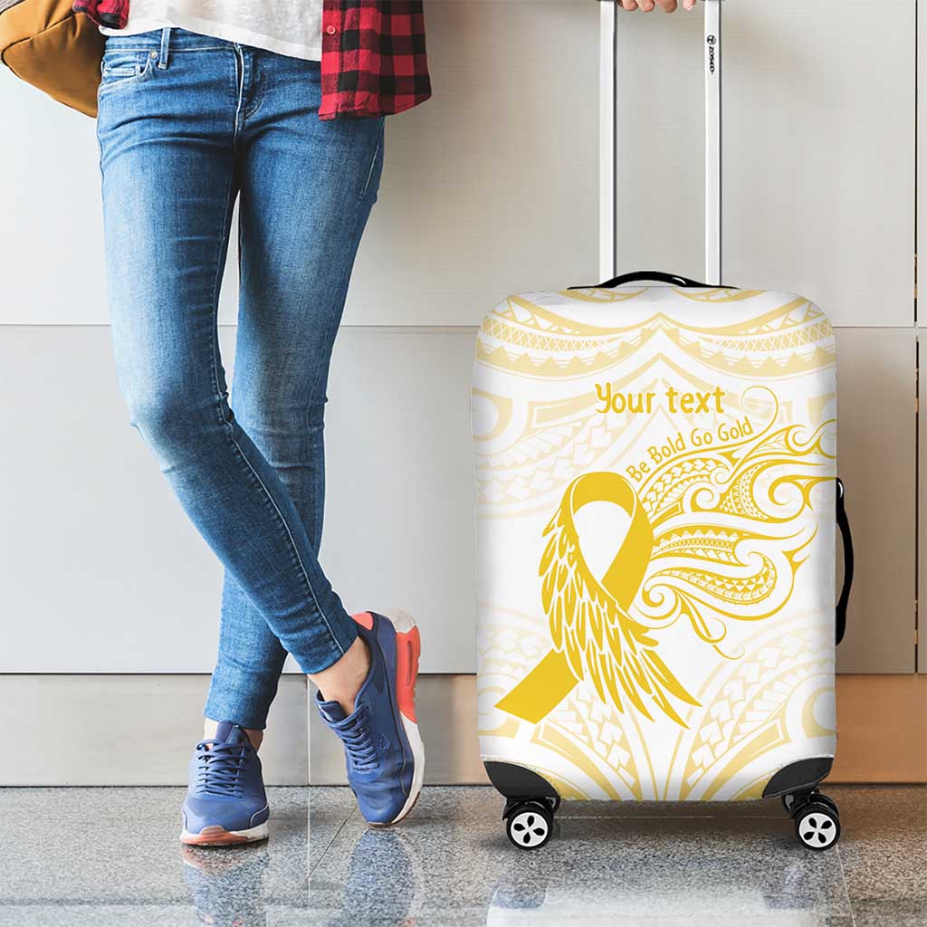 Be Bold Go Gold Polyneisan Ribbon Childhood Personalised Luggage Cover LT9 - Polynesian Pride