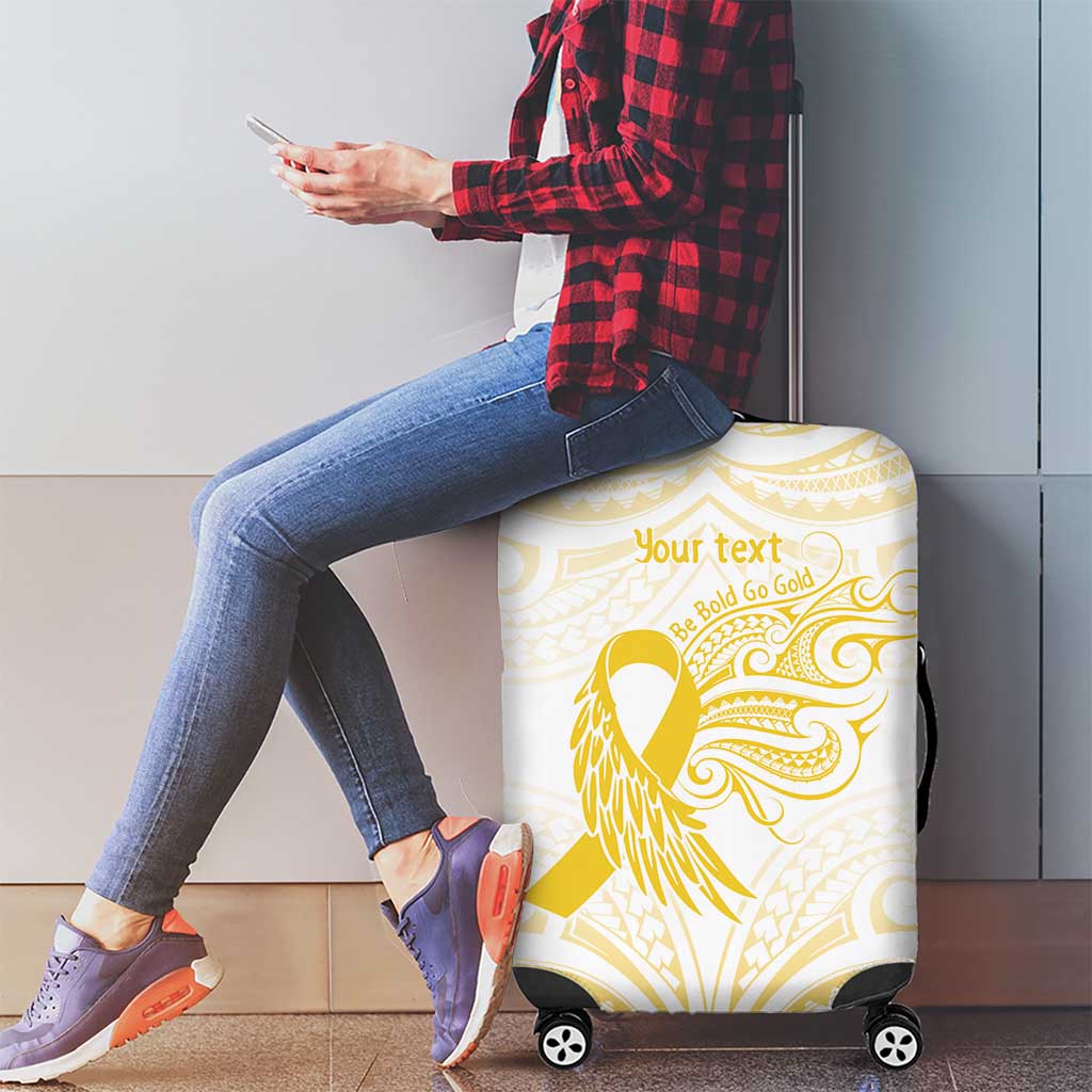 Be Bold Go Gold Polyneisan Ribbon Childhood Personalised Luggage Cover LT9 - Polynesian Pride