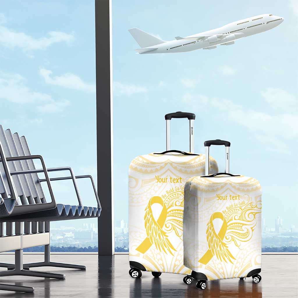 Be Bold Go Gold Polyneisan Ribbon Childhood Personalised Luggage Cover LT9 - Polynesian Pride