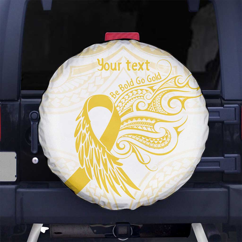Be Bold Go Gold Polyneisan Ribbon Childhood Personalised Spare Tire Cover LT9 - Polynesian Pride