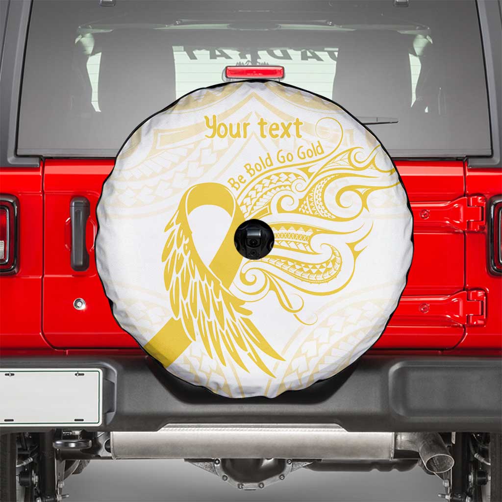 Be Bold Go Gold Polyneisan Ribbon Childhood Personalised Spare Tire Cover LT9 - Polynesian Pride