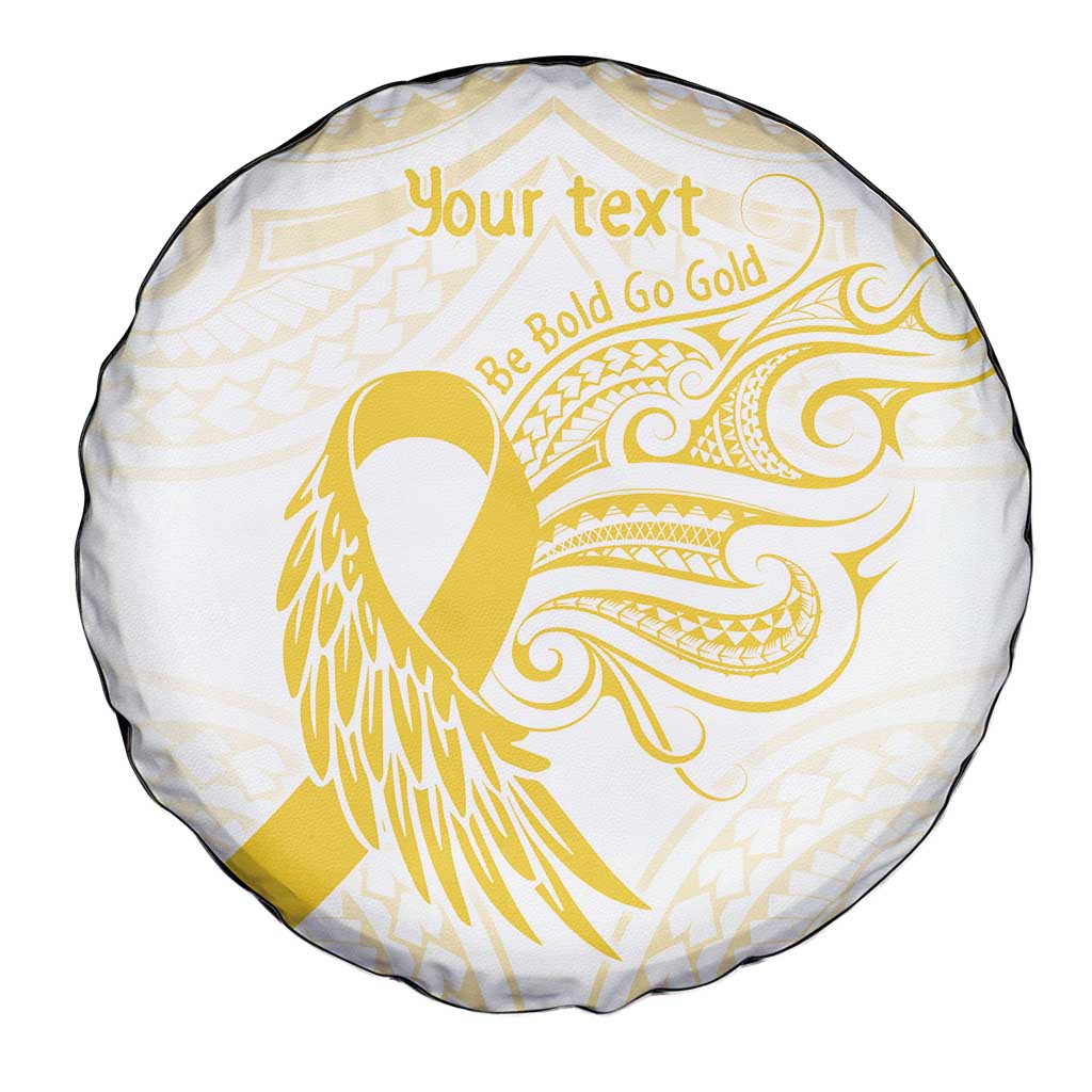Be Bold Go Gold Polyneisan Ribbon Childhood Personalised Spare Tire Cover LT9 - Polynesian Pride
