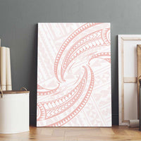 White Sunday Lotu Tamaiti Canvas Wall Art Polynesian Wave Pastel Blush - Polynesian Pride