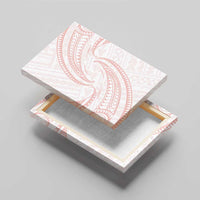 White Sunday Lotu Tamaiti Canvas Wall Art Polynesian Wave Pastel Blush - Polynesian Pride