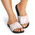 White Sunday Lotu Tamaiti Slide Sandals Polynesian Wave Pastel Blush - Polynesian Pride