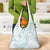 White Sunday Lotu Tamaiti Grocery Bag Polynesian Wave Pastel Cyan - Polynesian Pride