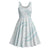 White Sunday Lotu Tamaiti Midi Dress Polynesian Wave Pastel Cyan - Polynesian Pride