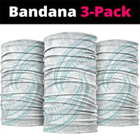 White Sunday Lotu Tamaiti Neck Gaiter Polynesian Wave Pastel Cyan LT9