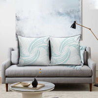 White Sunday Lotu Tamaiti Pillow Cover Polynesian Wave Pastel Cyan LT9 - Polynesian Pride