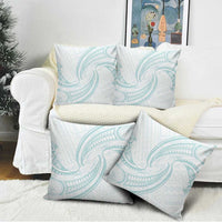 White Sunday Lotu Tamaiti Pillow Cover Polynesian Wave Pastel Cyan LT9 - Polynesian Pride