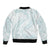 White Sunday Lotu Tamaiti Sleeve Zip Bomber Jacket Polynesian Wave Pastel Cyan - Polynesian Pride