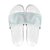 White Sunday Lotu Tamaiti Slide Sandals Polynesian Wave Pastel Cyan - Polynesian Pride