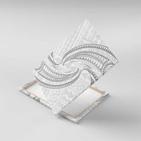 White Sunday Lotu Tamaiti Canvas Wall Art Polynesian Wave Pastel Gray - Polynesian Pride