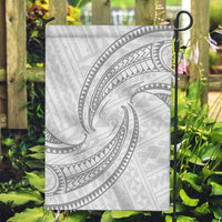 White Sunday Lotu Tamaiti Garden Flag Polynesian Wave Pastel Gray - Polynesian Pride