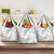 White Sunday Lotu Tamaiti Grocery Bag Polynesian Wave Pastel Gray - Polynesian Pride
