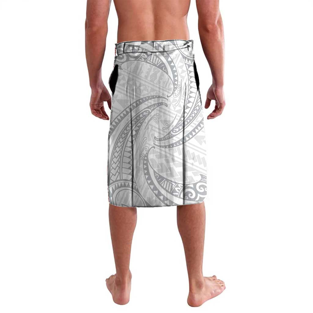 White Sunday Lotu Tamaiti Lavalava Polynesian Wave Pastel Gray - Polynesian Pride